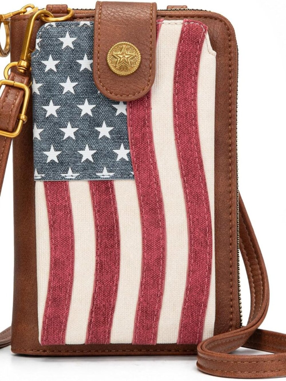 American Flag Phone Purse for Women Patriotic Crossbody Bag American Pride Cellp